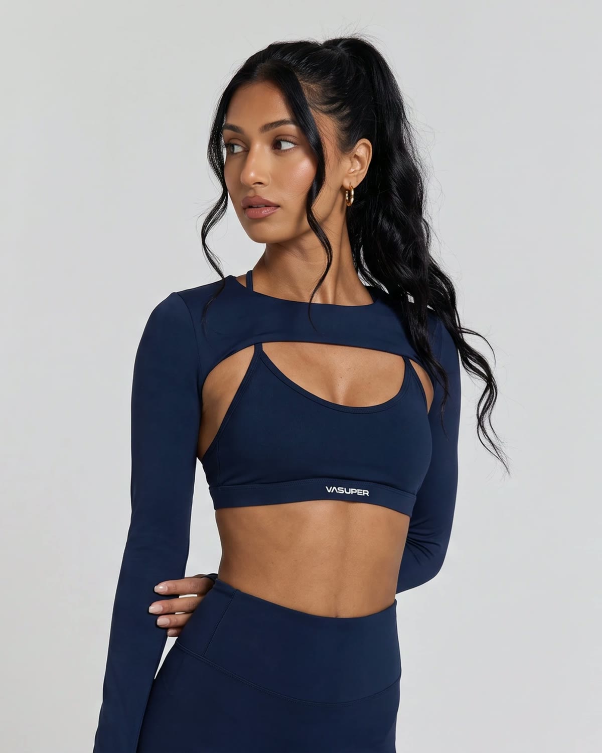 Long Sleeve Shrug, side view