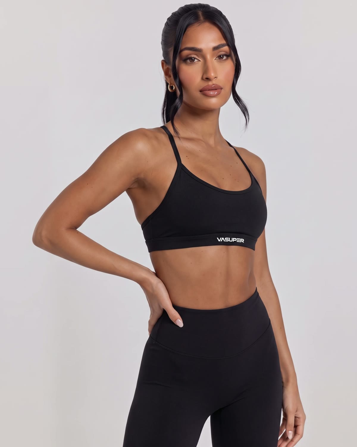 Strappy Sports Bra, three-quarter view