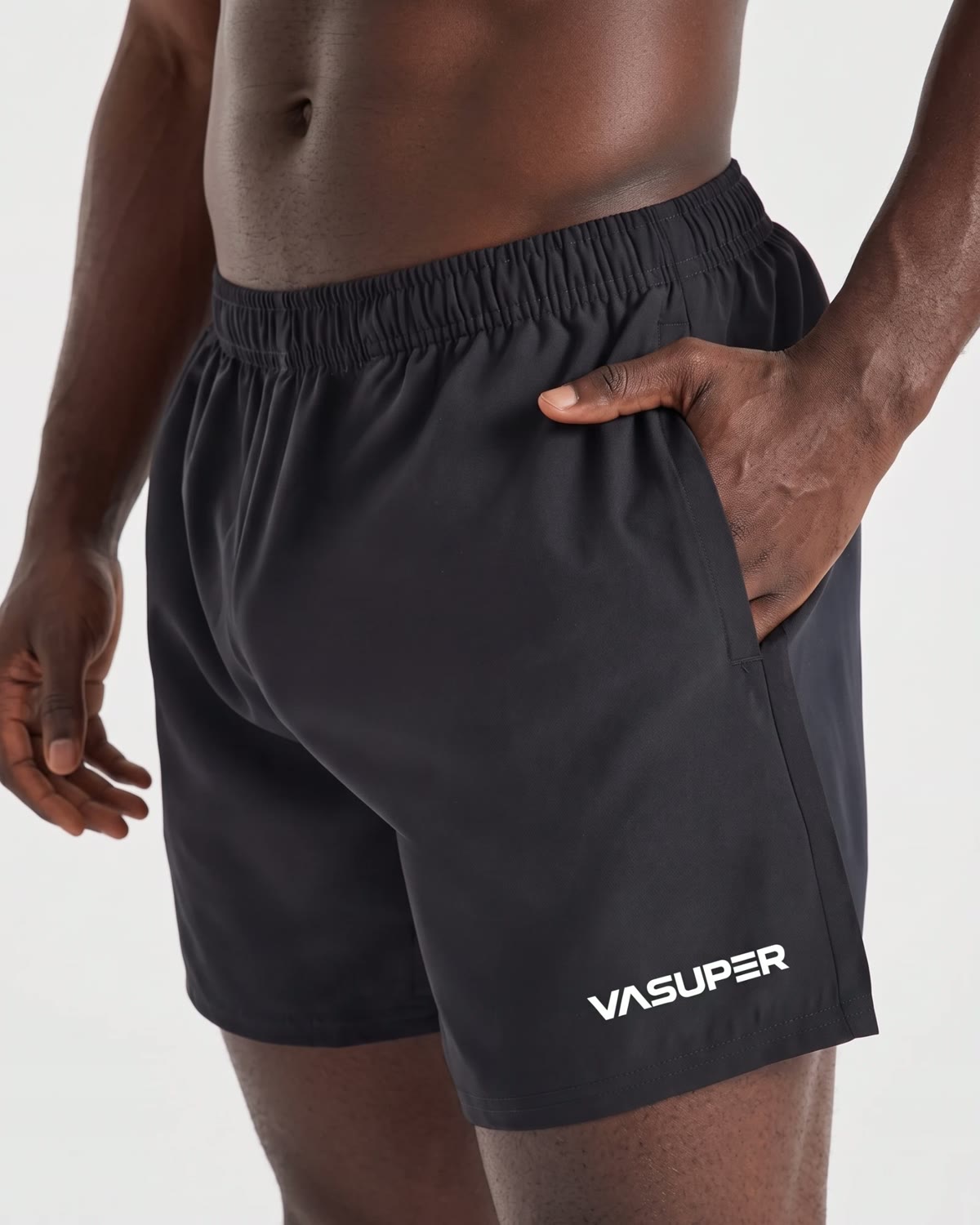 7 Inch Training Shorts, side logo view